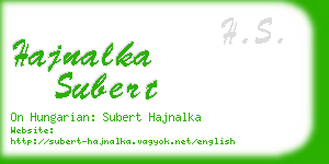 hajnalka subert business card